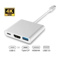 Adaptador Type-c P/ Usb 3.0 / Hdmi E Type-c (3 Em 1) Ref. 00590 Fy