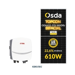 Gerador Edeltec Solar Saj 10,98 Kwp Mon. 220v Fibrometal (7,5k/610w Bifacial)