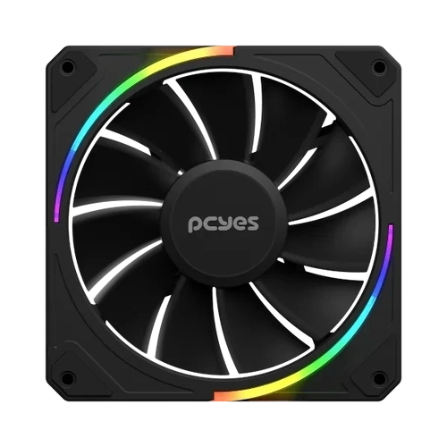 Cooler Fan para Gabinete Sangue Frio 3 Argb Black Vulcan Reverse 120mm Pcyes - Argrvsf3br