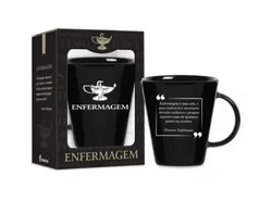 Caneca Cerâmica 360ml Na Caixa - Curso Enfermagem