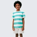 Camiseta Infantil Listra Azul Hering - Masculina