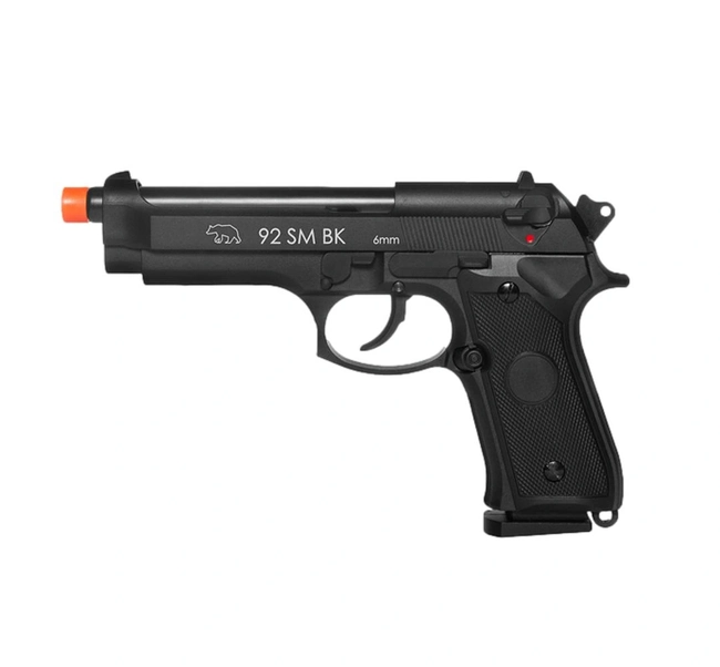 Pistola de Airsoft Gás GBB Green Gás 92 A2 Silver 6mm Blowback Full Metal -  QGK