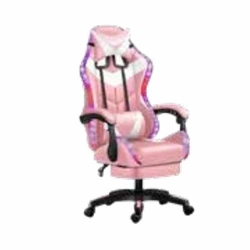 Cadeira Gamer Rosa Com Acabmento Em Rgb, Suporta Até 150kg, Ref. Delta-cg131