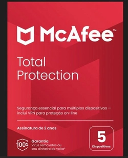 Total Protection Mcafee 5 Dispositivos 2 Anos Esd - Mtp32bnr5