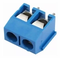 5 Peças Conector Azul Borne Kre Kf301 2 Vias C/ Parafuso