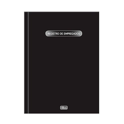 Livro Registro De Empregados Capa Dura Preto 50 Folhas Tilibra