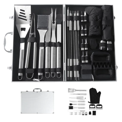 Kit Churrasco 31 Peças Aço Inox Com Maleta de Transporte Grillrelax