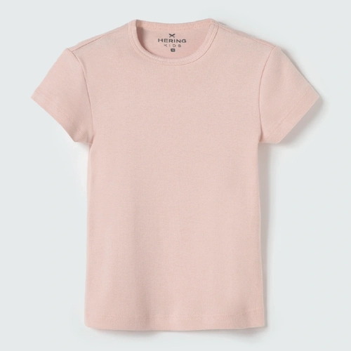 Camiseta Manga Curta Rosa Claro Hering - Feminina