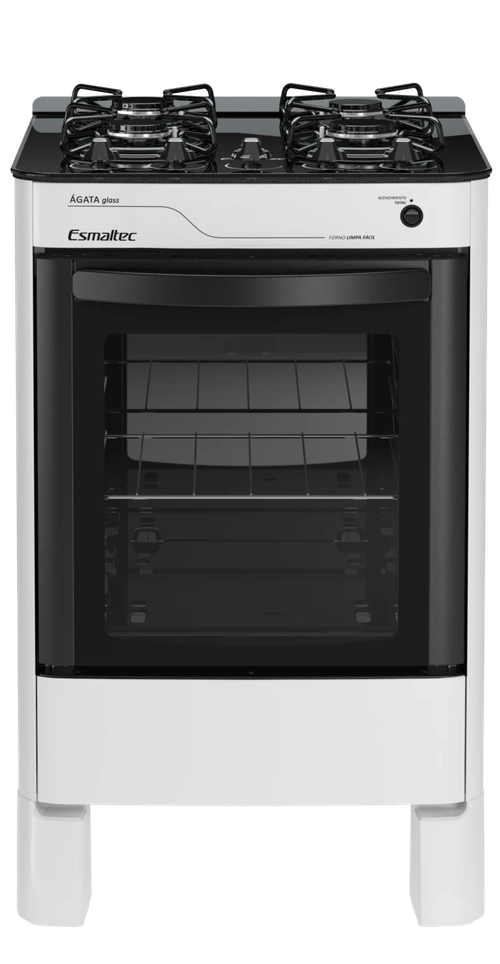 FOGAO ESMALTEC AGATA GLASS 4 BCS MESA DE VIDRO