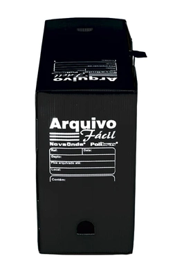 Caixa Arquivo Morto Polionda Preta Polibras