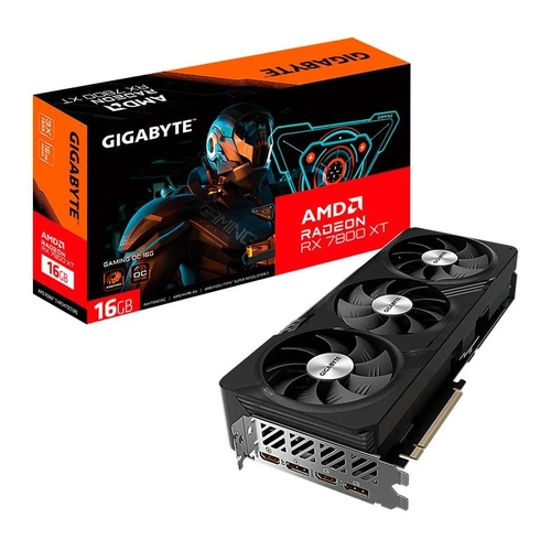 Placa de Vídeo 16GB RX7800XT Gigabyte Gaming OC - GV-R78XTGAMING OC-16GD