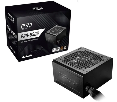 Fonte 650w Asrock Pro 80 Plus Bronze - Pro-650b