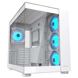 Gabinete Gamer Cougar, FV150, RGB, Lateral de Vidro, Mid-Tower, 4x Fans, White - 385KA10.0002