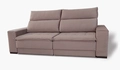 Estofado Retrátil e Reclinável Safira 2,60mt - Suede Bege