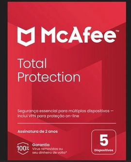 Total Protection Mcafee 5 Dispositivos 2 Anos Esd - Mtp32bnr5
