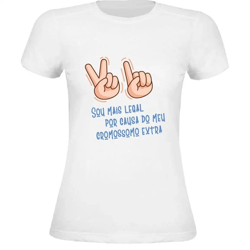 Camiseta Cromossomo Extra - Adulto Feminina