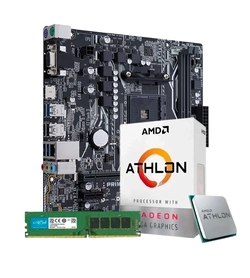 Kit Upgrade Amd 3000G 3.5GHz + Placa Mãe B450M  + Memória DDR4 8GB 3200Mhz