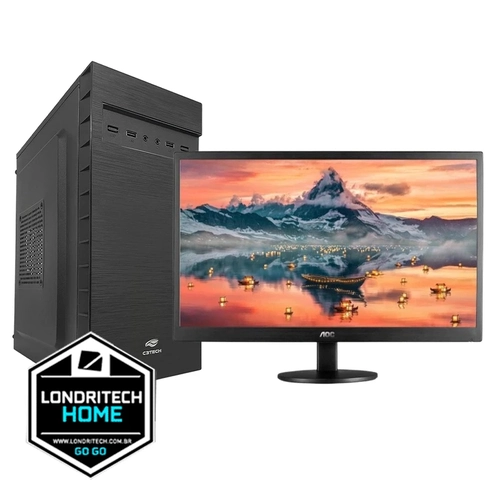 Computador Londritech I3 10105F 10º Geração, H510M, Memória 8GB, SSD 240GB, G210, Monitor 18,5