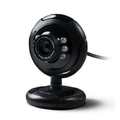 Web Cam Plug and Play 16 MP Nightvision  USB Preto  -  Wc045