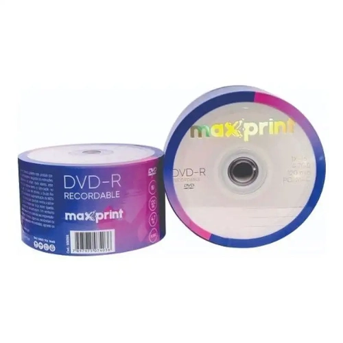 DVD-R COM LOGOMARCA MAXPRINT 4.7/120/16X C/50