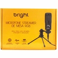 Microfone De Mesa Bright Streamer Rgb