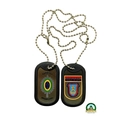 Plaqueta de Identificação Dog Tag - Pintura Automotiva (Corrente Latão)