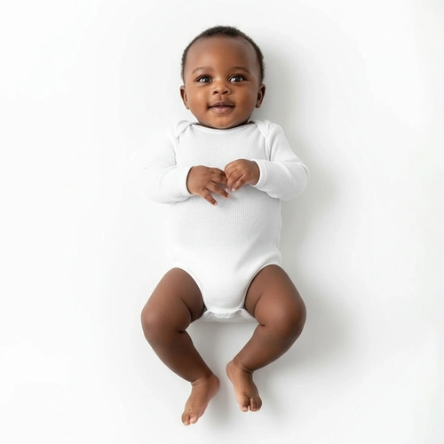 Body Manga Longa Para Bebê Taita Unissex - Branco