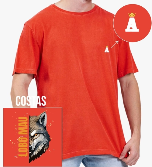 Camisa Lobo Mau – Stone 100% Algodão