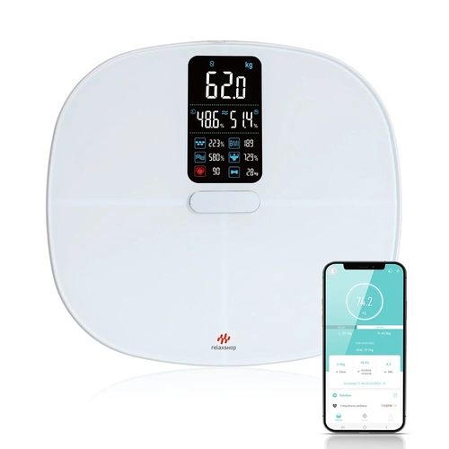 Balança Inteligente Bioimpedância Digital Corporal Bio Plus Branca