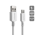 Cabo para Celular Tablet Carregamento Usb a 2.0 Macho P/ Usb Tipo-c - Branco - 1 Metro - Puacb-01