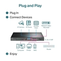Switch Não Gerenciável C/ 16p 10/100mbps Poe+ e 2p Gigabit Tl-sl1218p Smb