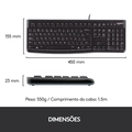 Teclado Logitech usb K120, ABNT2