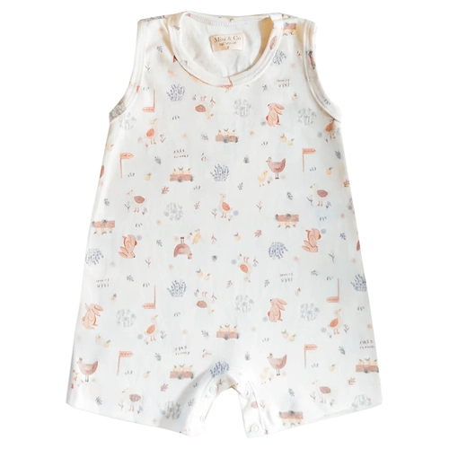 Macacão Regata Estampado Suedine Unissex – Fazendinha