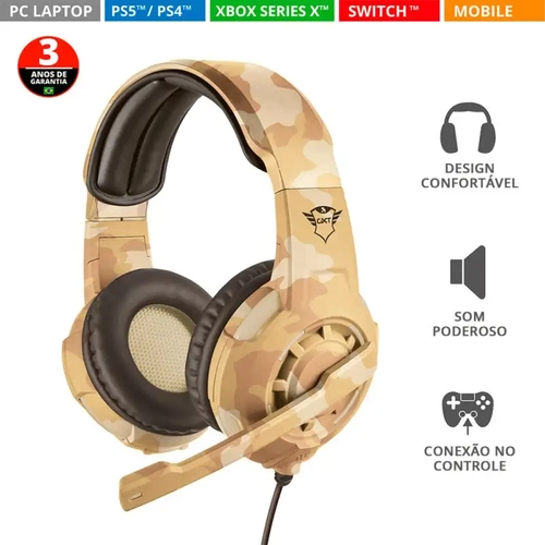 Headset Trust Gamer Gxt 310d Radius Desert 22208
