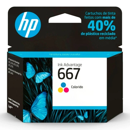 Cartucho Tinta Hp 667 Colorido - 3ym78ab
