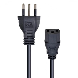 Cabo de Força Tripolar para Fonte 3x0,50 Mm 250v - 3 Mts (10 Un)