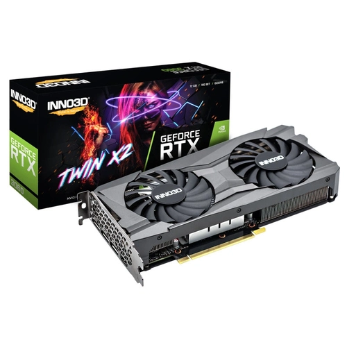 Placa de Video RTX3060 12GB Twin X2 Inno3d Geforce Gddr6 192-bit N30602-12d6-119032ah
