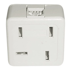 Plug Telef.femea C/jack Lateral Marfim