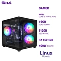 Computador 5000 Core I5 4590 3.3ghz Mem 16gb (2x8) Ddr3 Ssd 512gb Nvme Rx 550 4gb Fonte 400w  Linux Ubuntu