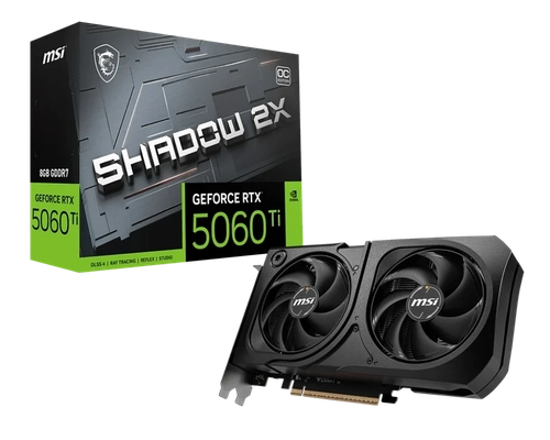 Placa De Video 8GB Rtx5060ti Geforce Nvidia Msi Shadow 2x Oc Plus 8GB Gddr7 128 Bits - 912-v536-023