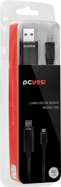 Cabo USB Para Micro USB Pcyes Com Led - 20189