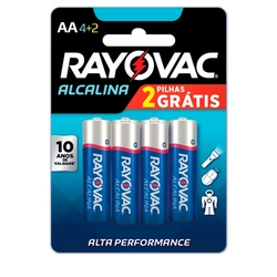 Pilha AA Rayovac Alcalina Com 6 unidades L6P4 - 20871