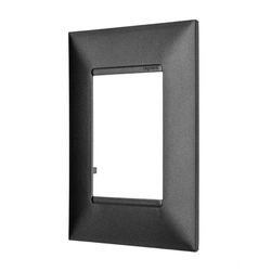 Placa 3 Postos 4x2 Preta 618503pt