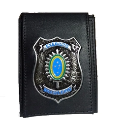 Carteira Escudo Black Brasão Exército Brasileiro (Couro)