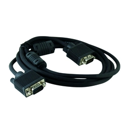 Cabo Para Monitor Vga Sem Blister Hd15m x Hd15m 1,50 Metros Preto Com Filtro