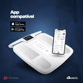 Balança Inteligente Bioimpedância Digital Corporal Relaxshop Bio Ultra Branca c/ Eletrodos – 55 Análises, Bluetooth