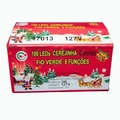 Cordão 100 Lâmpadas Leds Cerejinha Warm Fio Verde Natal