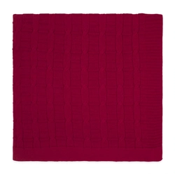 Manta Tricot Trançada Vermelha - Unissex