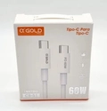 Cabo de dados e Carregamento Tipo-c Type-c para Tipo-c Type-c 1 metro 60w Cb-51 - AGold