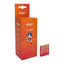 Pilha De Zinco e  Carvao Aaa Elgin 1.5v Blister Com 40 Unidades
